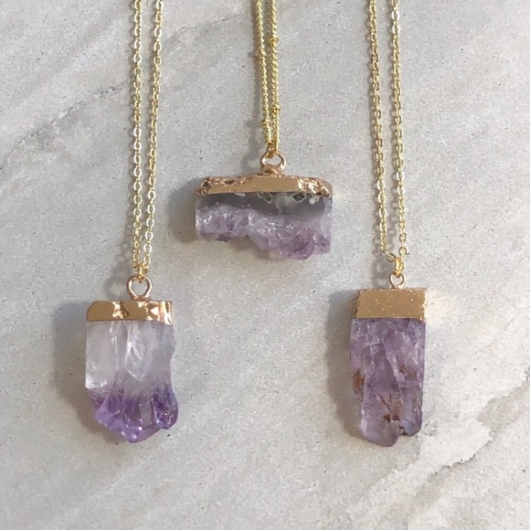 ❗️LAST❗️Raw Amethyst Slice Necklace - Picture 6 of 7